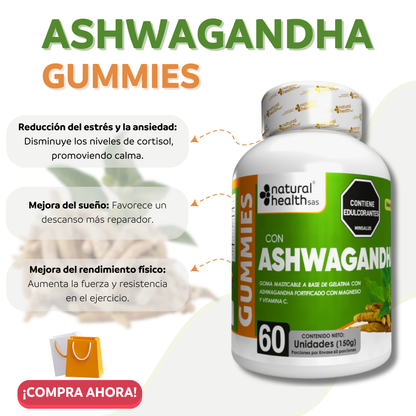 Ashawanda X 60 GOMAS CON INVIMA x 3 FRASCOS