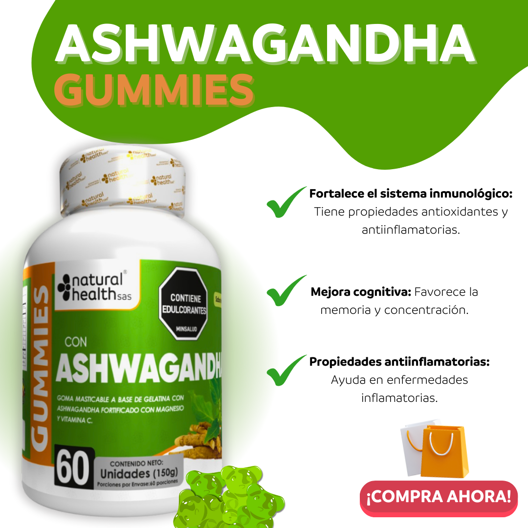 Ashawanda X 60 GOMAS CON INVIMA x 3 FRASCOS