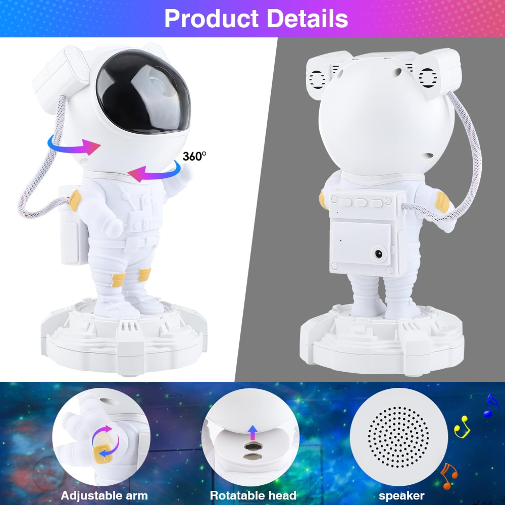 Astronauta Proyector De Nebulosa Stars + Parlante Bluetooth